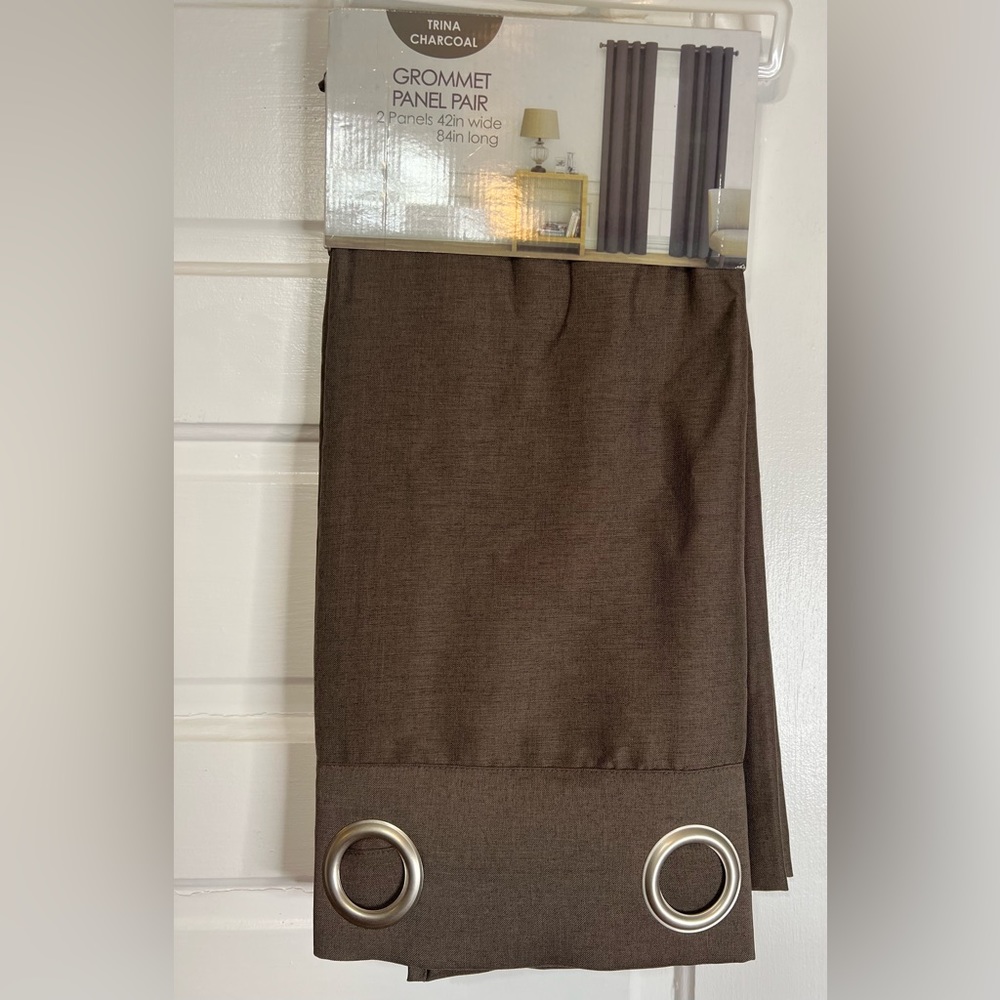 Brown curtains
